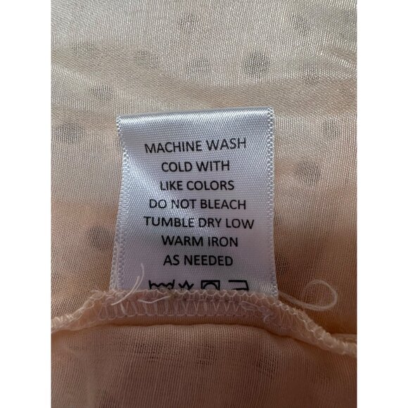 Wishing Waves Eyelet Mini Dress Small Peach Drop Waist Cottage Spring Easter - Picture 8 of 8